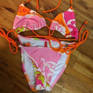 Gossip Bright Floral String Bikini Size S